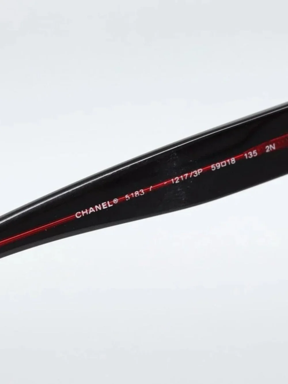 CHANEL COCO Mark Sunglasses Plastic Red CC Auth 186282M